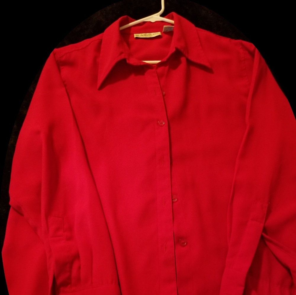 Red long Sleeve dress shirt